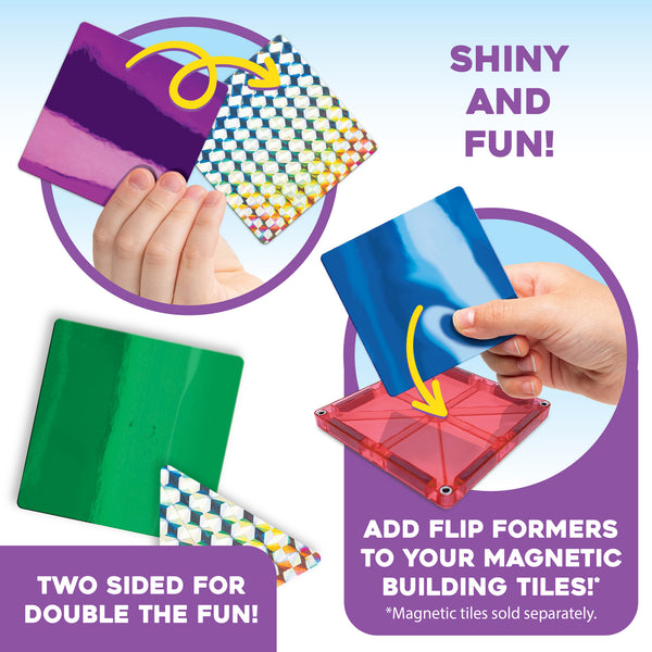 MindWare Flip Formers: Foils Magnetic Tile Toppers (50pc)