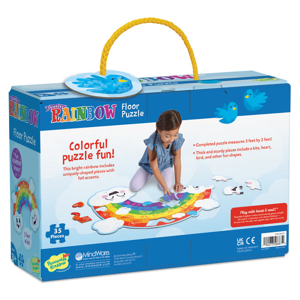 Peaceable Kingdom Shimmery Rainbow Floor Puzzle (35 Pcs) | Giant Kids Floor Puzzle Singapore
