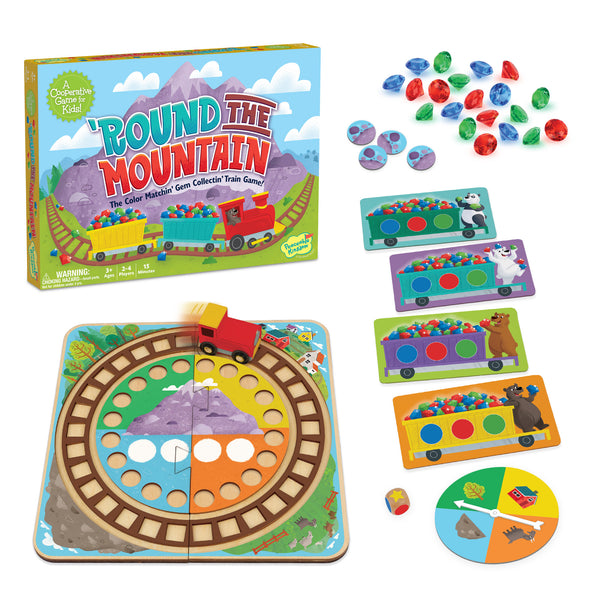 Peaceable Kingdom 'Round the Mountain Cooperative Board Game | Educational Toy for Kids Aged 3+