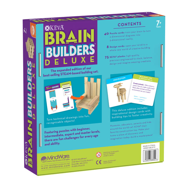 KEVA Brain Builders Deluxe Construction Set (80 Pcs) | MindWare
