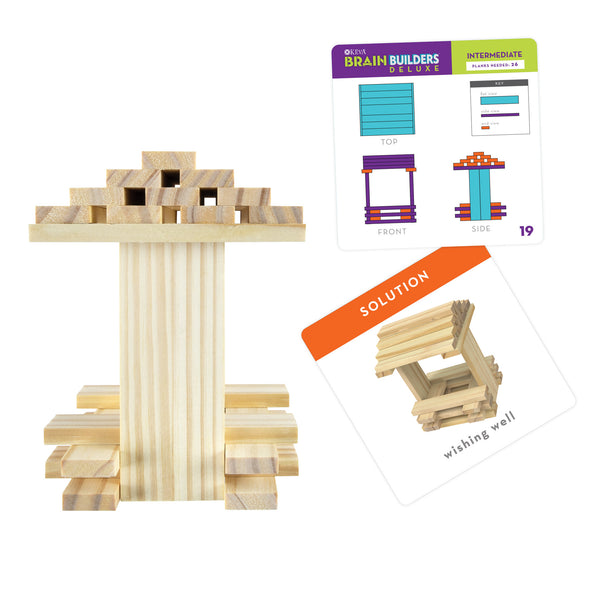 KEVA Brain Builders Deluxe Construction Set (80 Pcs) | MindWare