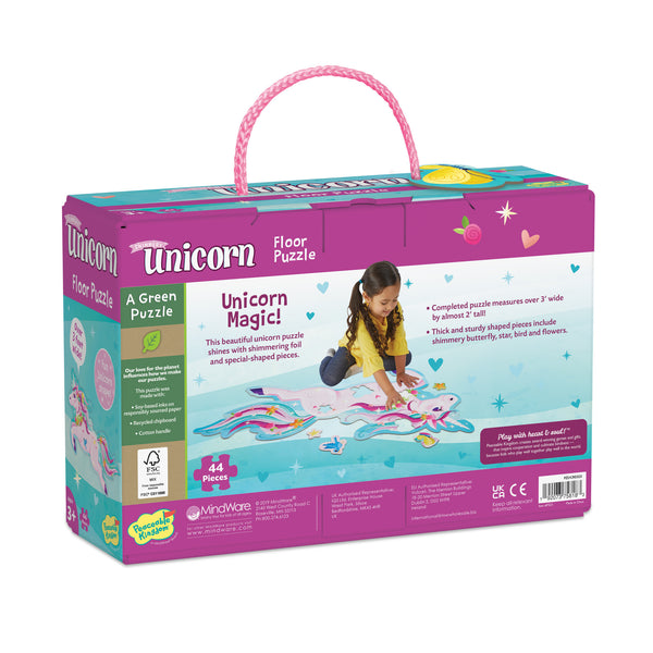 Peaceable Kingdom Shimmery Unicorn Floor Puzzle (44 Pcs) | Giant Kids Floor Puzzle Singapore
