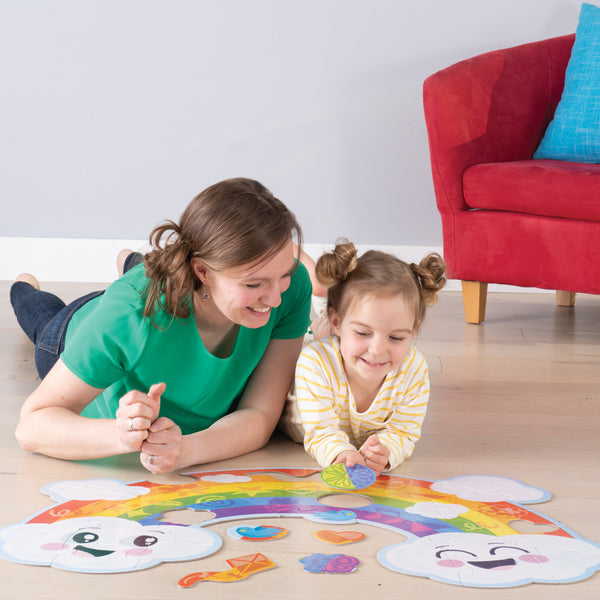 Peaceable Kingdom Shimmery Rainbow Floor Puzzle (35 Pcs) | Giant Kids Floor Puzzle Singapore