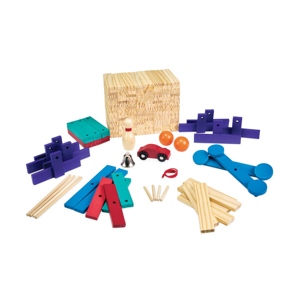 KEVA Contraptions Reactions Building Set by MindWare - STEM Wooden Plank Chain Reaction Toy (Ages 7+)
