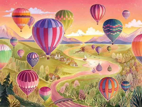 Hot Air Balloons Pass Along Puzzle