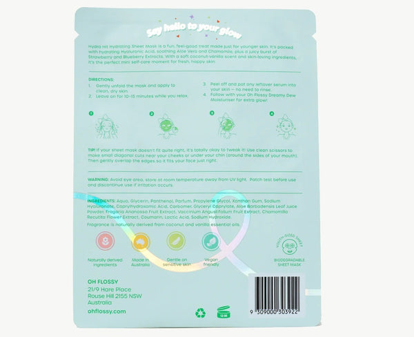 Oh Flossy Skincare - Hydra Hit Hydrating Coconut Mask
