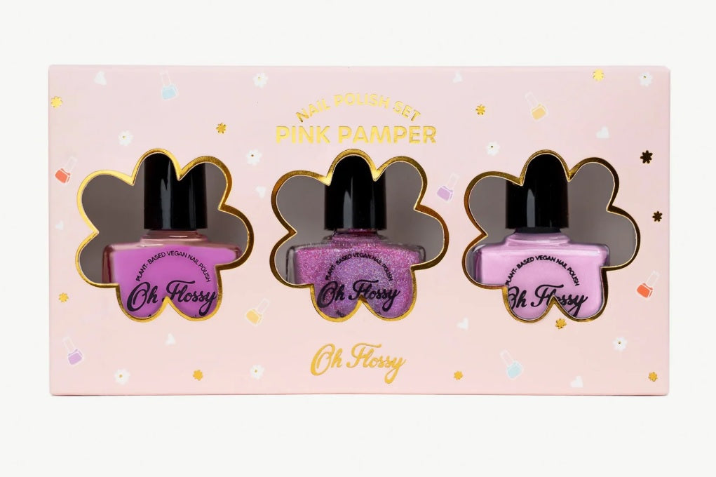 Oh Flossy Pink Pamper Nail Polish Set