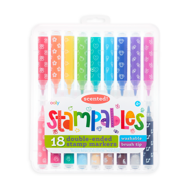 OOLY stampables scented double-ended stamp markers - set of 18