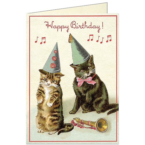 Cavallini Greeting Cards - Happy Birthday Cats