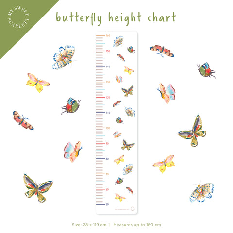 Butterfly Height Chart by My Sweet Scarlett