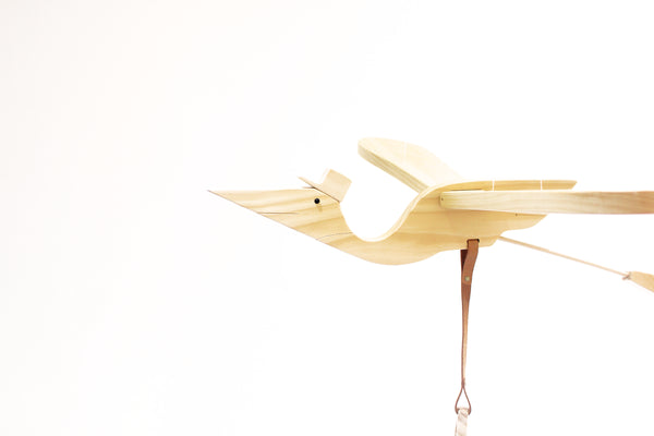 Natural Wood Mobile Baby Bird from Eguchi