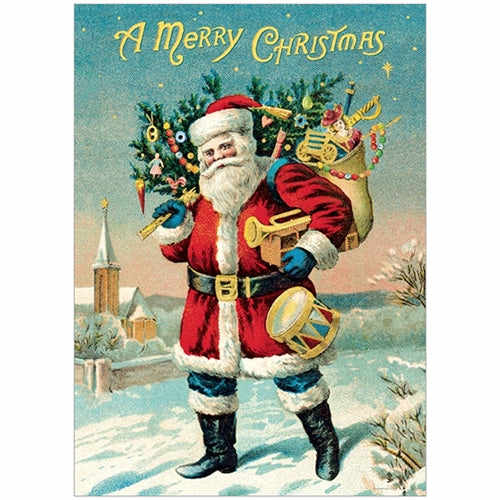 Cavallini Decorative Poster - Vintage Santa Claus