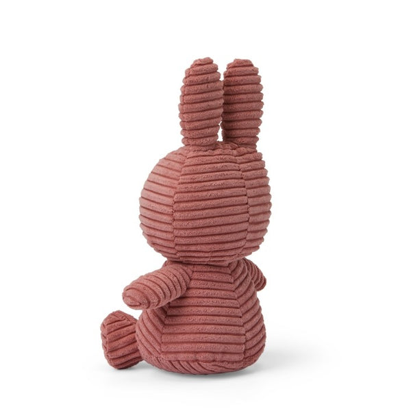 Miffy Sitting Corduroy Dusty Rose 23cm