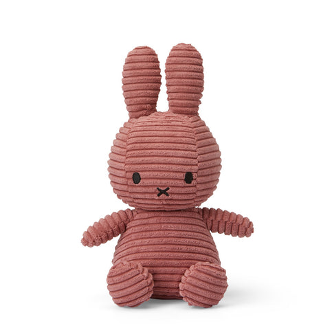 Miffy Sitting Corduroy Dusty Rose 23cm