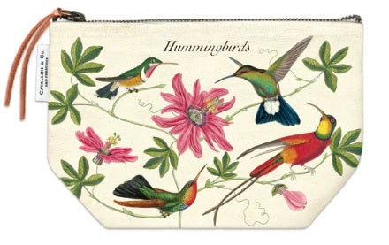 Cavallini Vintage Pouch - Hummingbirds