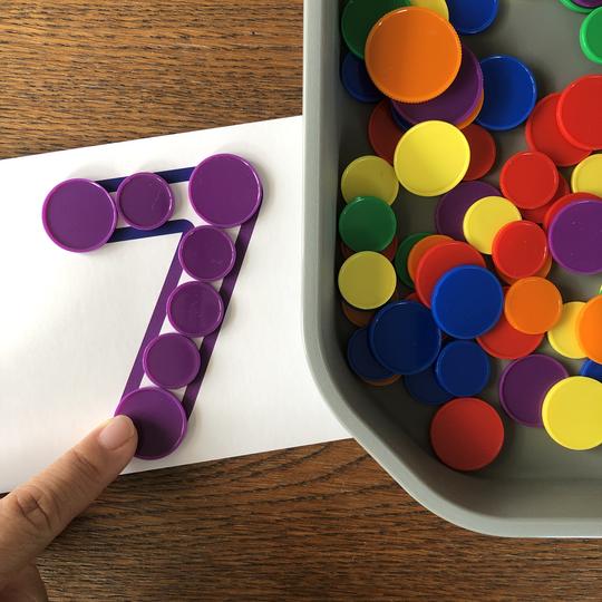 EDX Fun Play Round Chips Activity Set with Tray