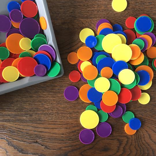 EDX Fun Play Round Chips Activity Set with Tray