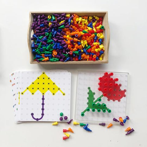 EDX Small Pegs Activity Set