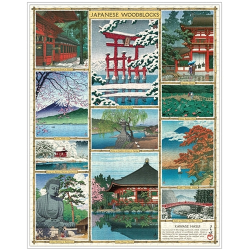 Cavallini Puzzles Japanese Woodcut 1000-Piece Puzzle
