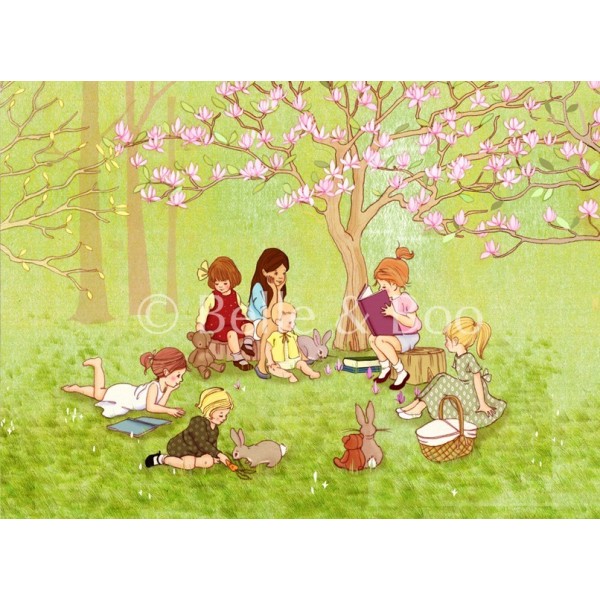 The Reading Group Art print by Belle & Boo