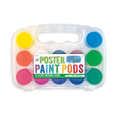 Lil Poster Paint Pods & Brush (Classic 13 Pc Set) by OOLY